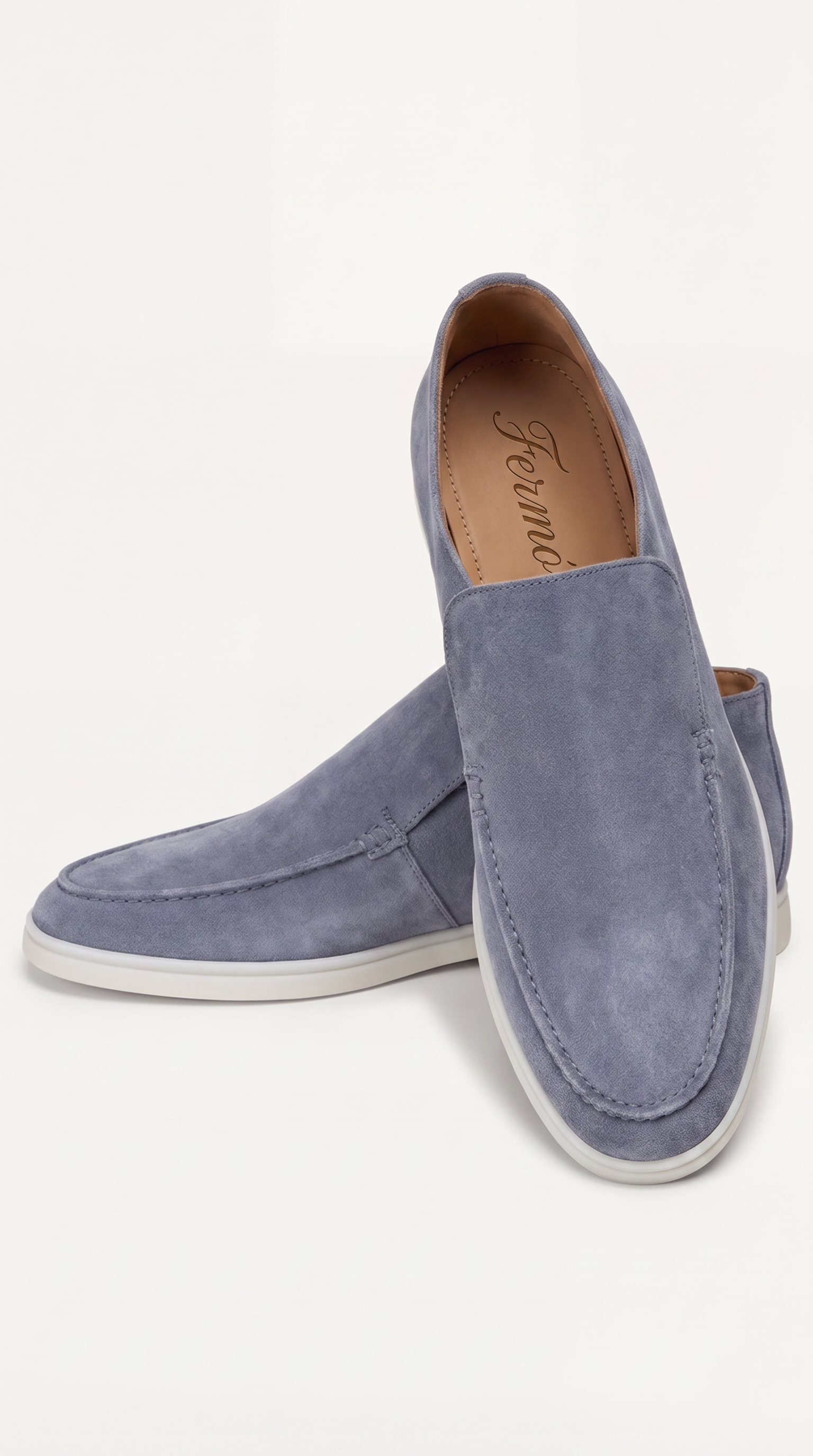 Amalfi Suede City Loafer Baby Blue
