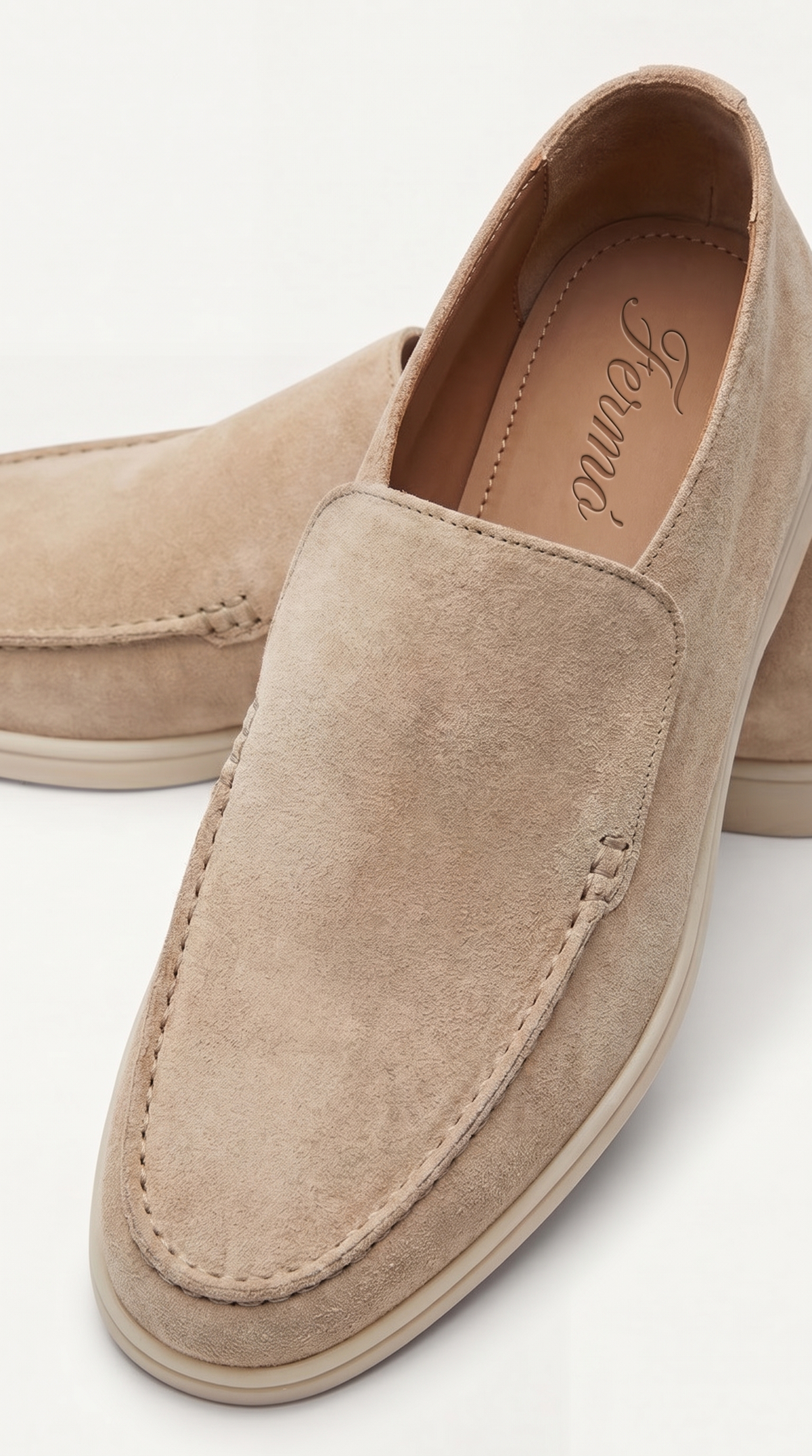 Amalfi Suede City Loafer Light Beige