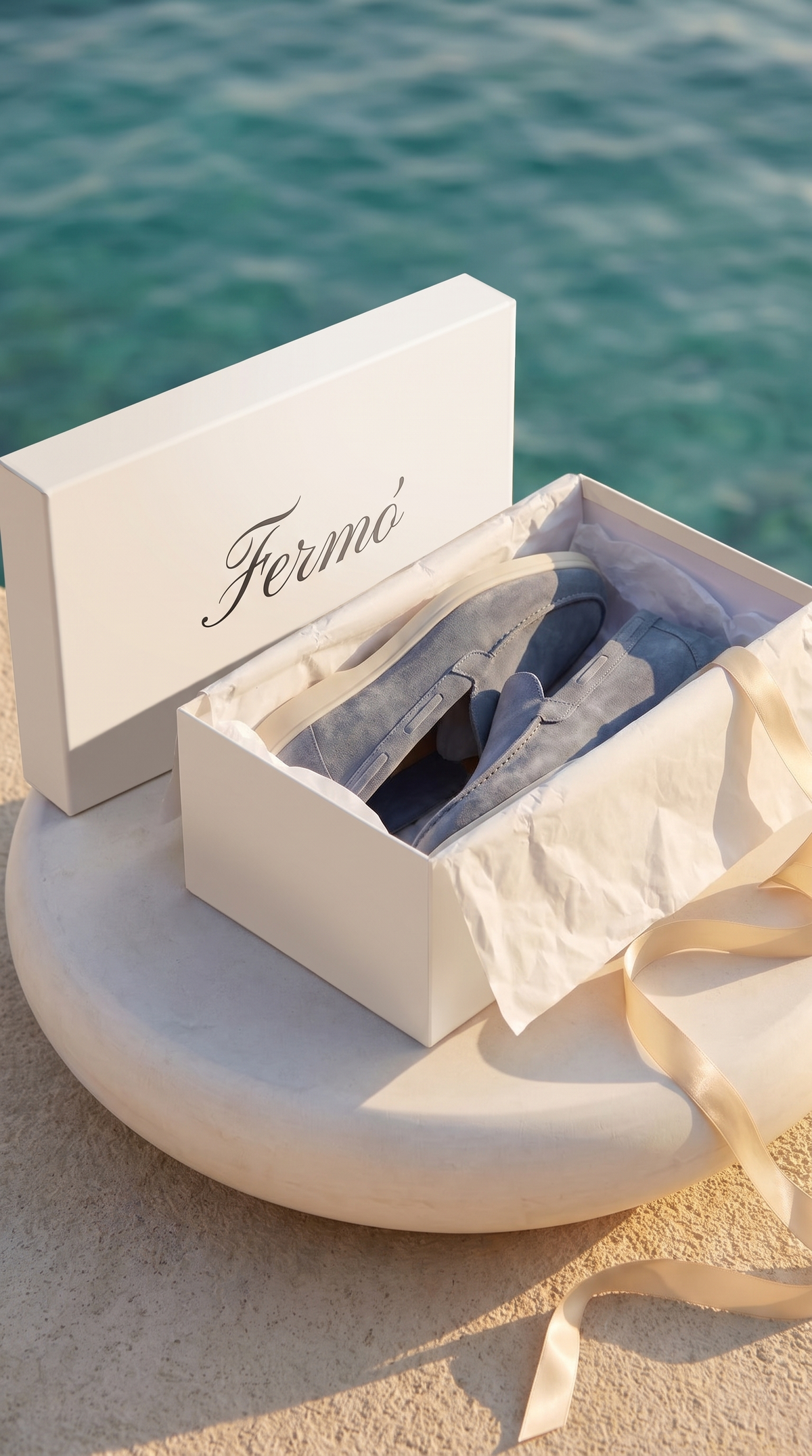 Amalfi Classic Suede Loafer Baby Blue