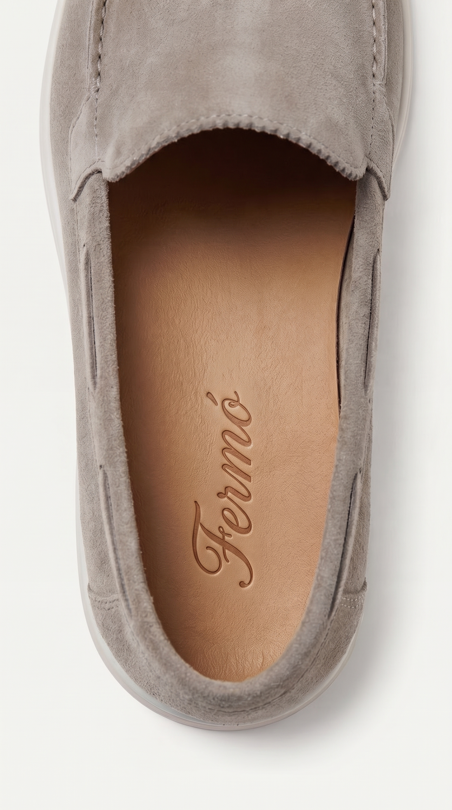 Amalfi Classic Suede Loafer Light Gray