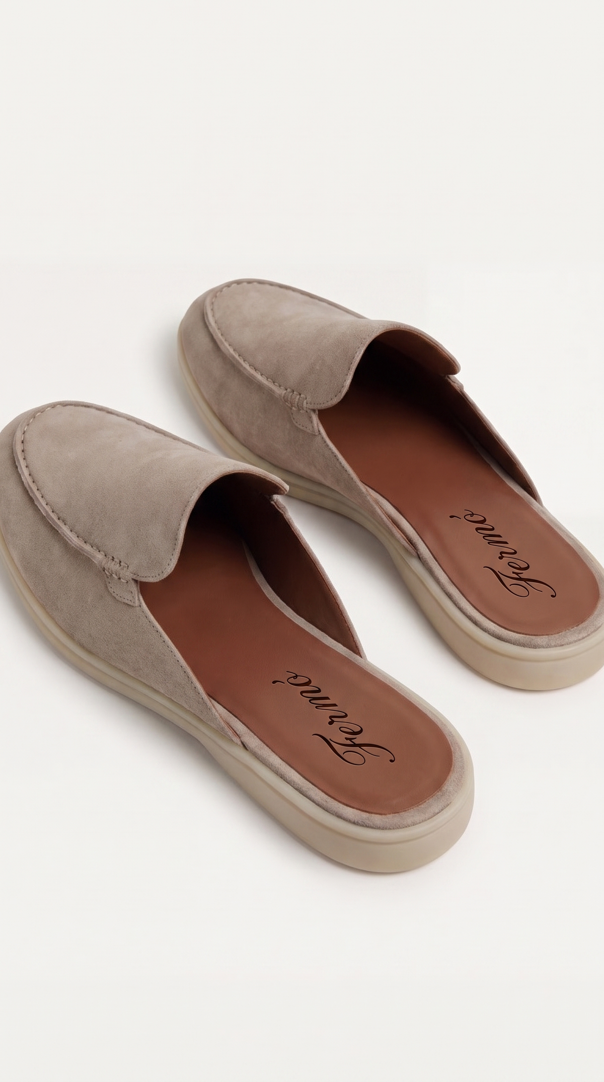 Yacht Suède Mule Light Gray