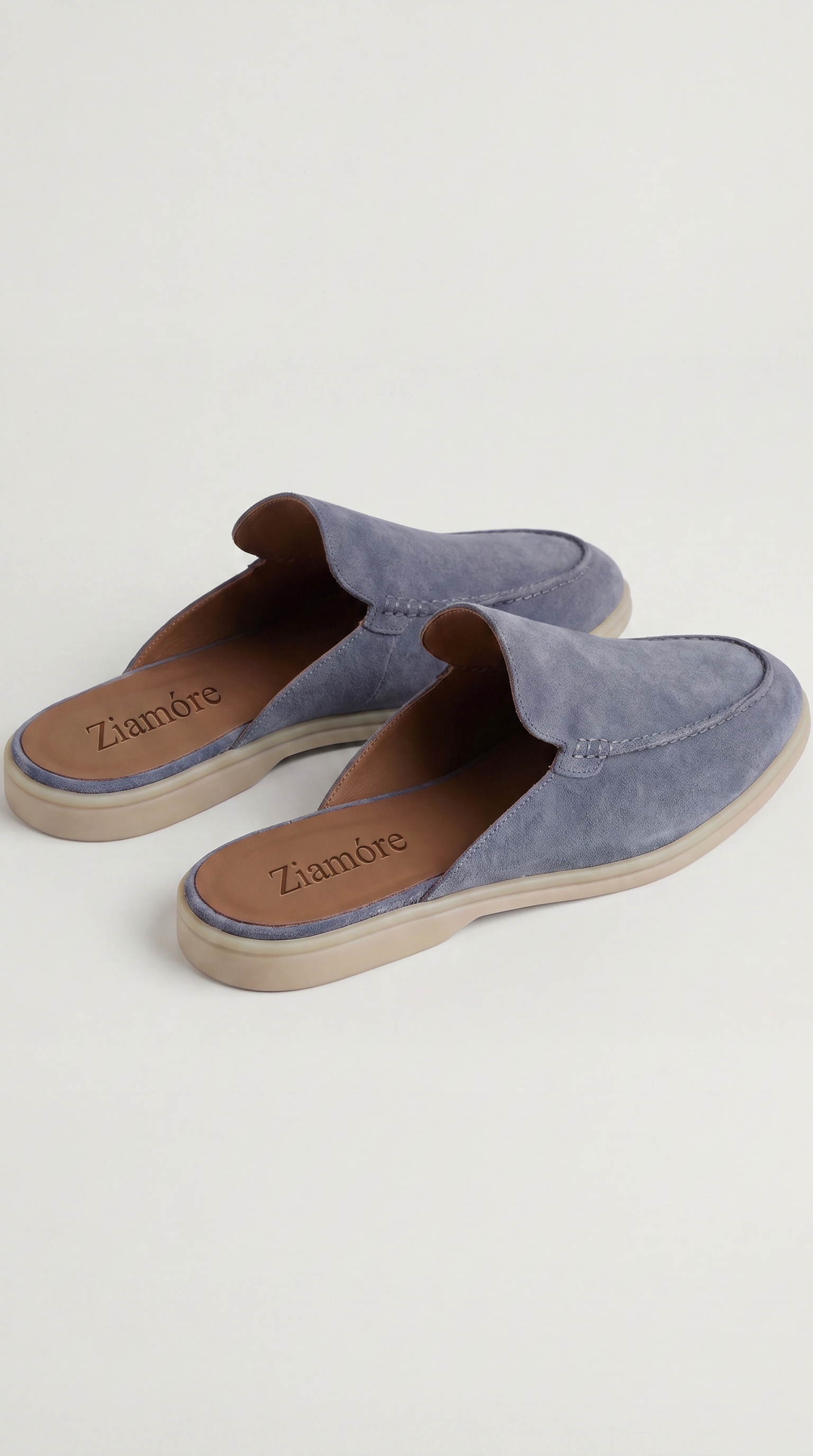 Yacht Suede Mule Baby Blue
