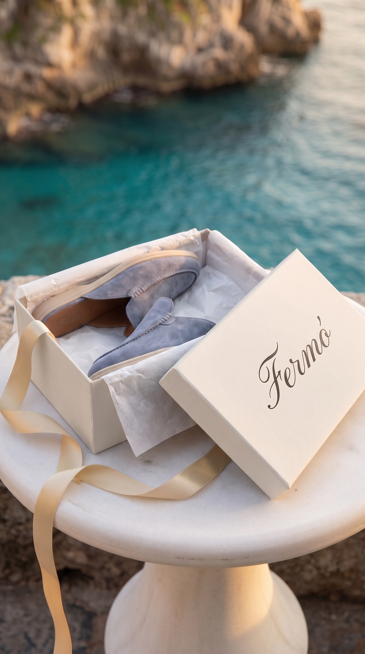Yacht Suede Mule Baby Blue