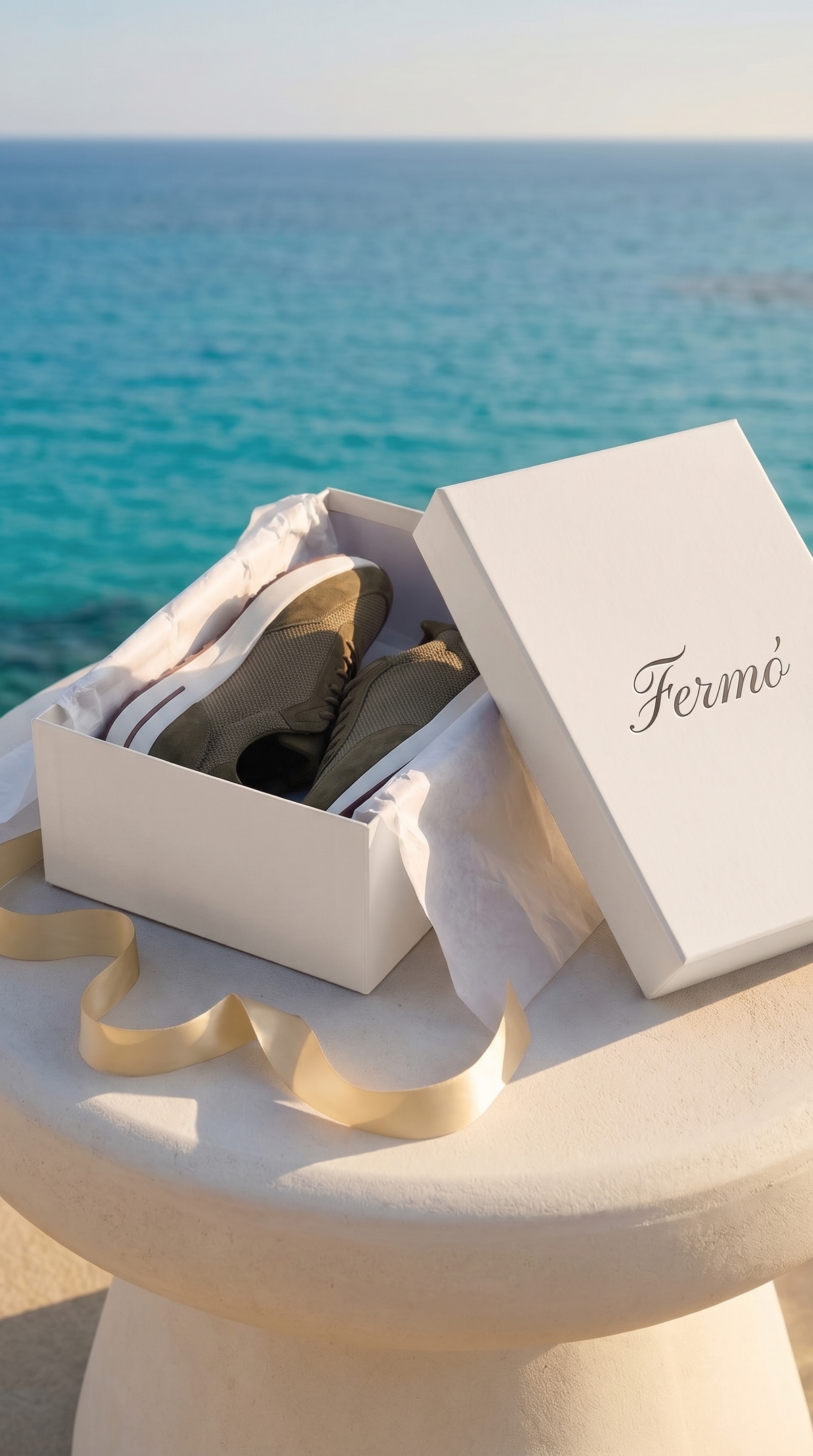 Portofino Trainer Suede Olive Green