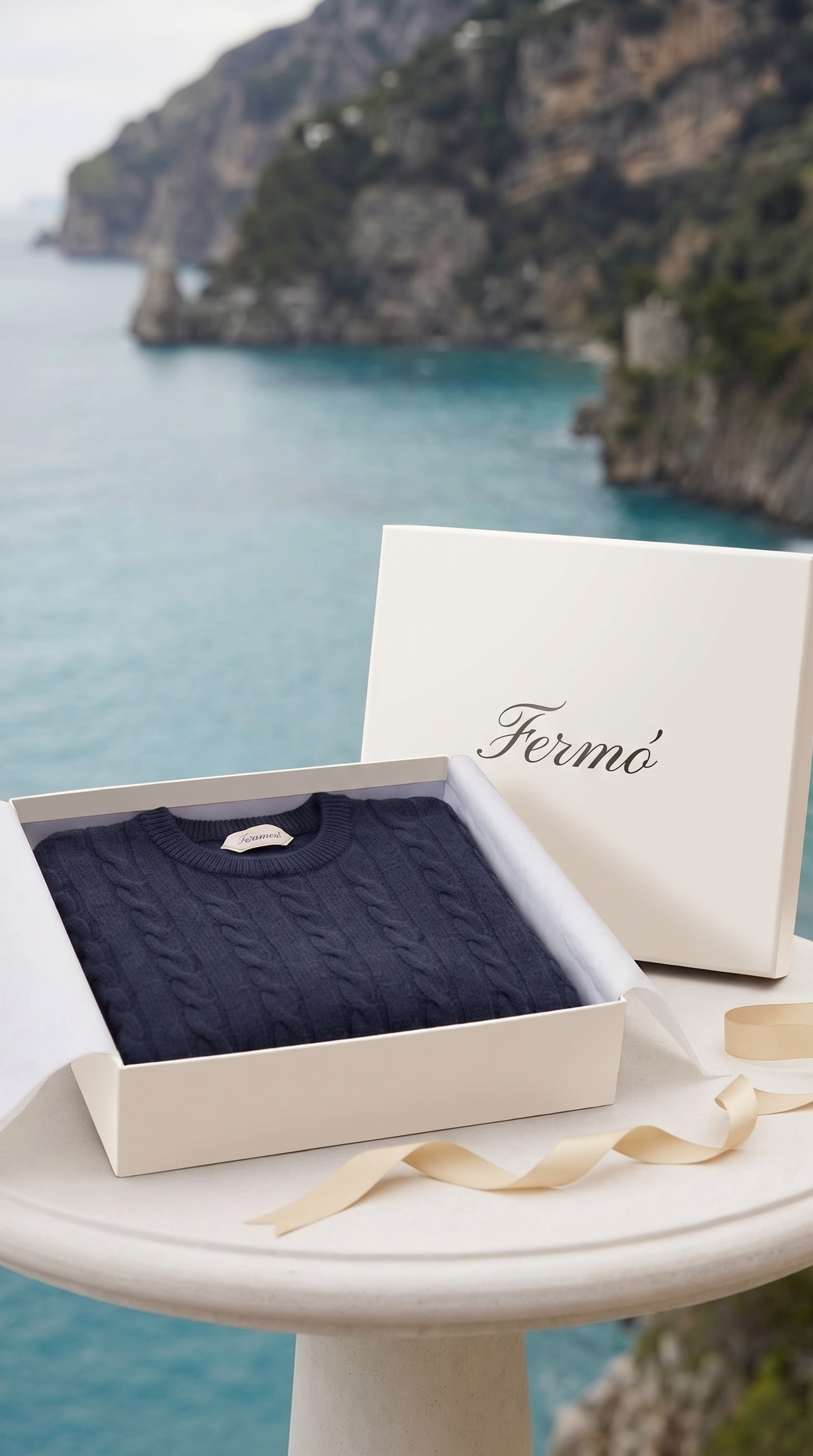 Como Cashmere Crewneck Navy