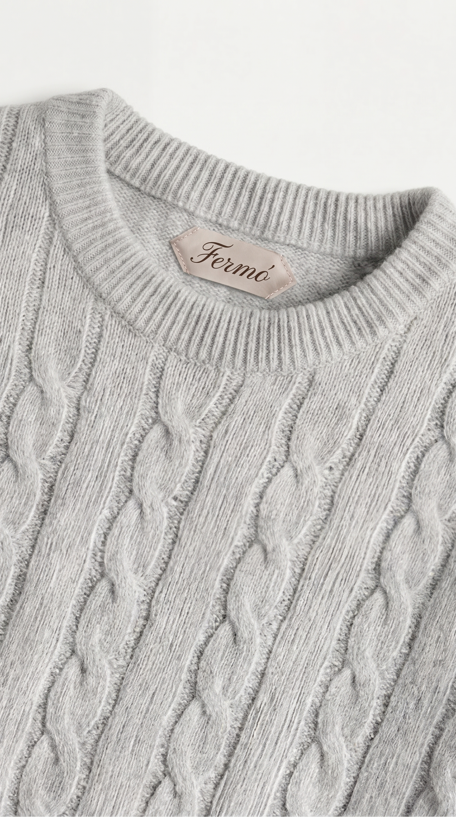 Como Cashmere Crewneck Light Grey