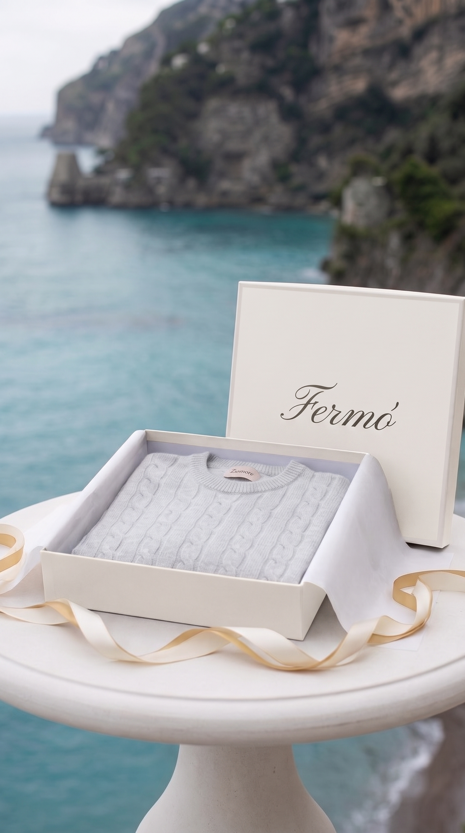 Como Cashmere Crewneck Light Grey