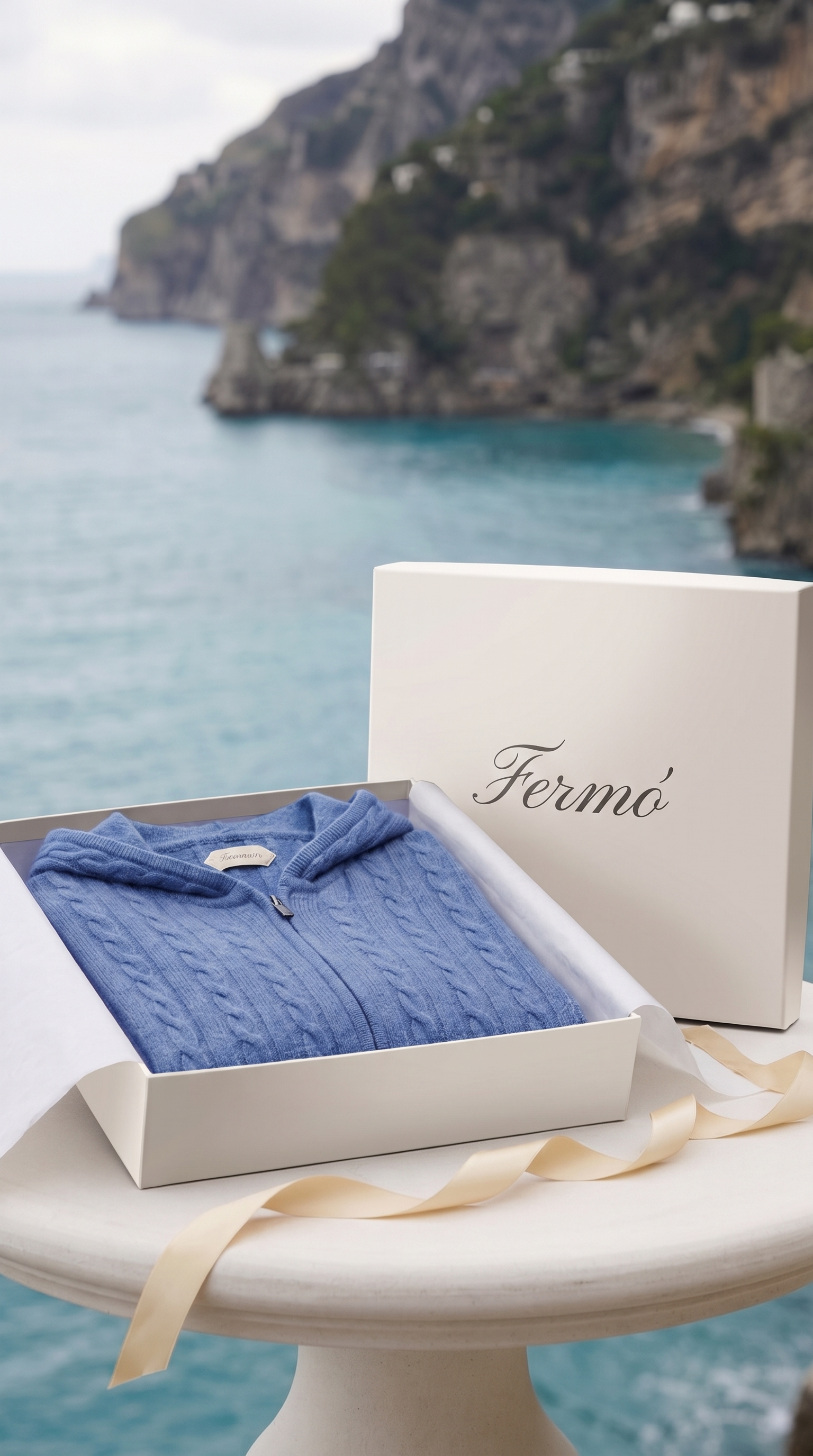 Como Cashmere Hoodie Blue