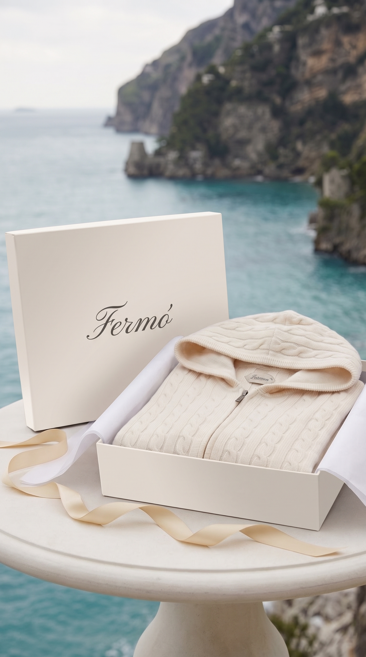 Como Cashmere Hoodie Beige