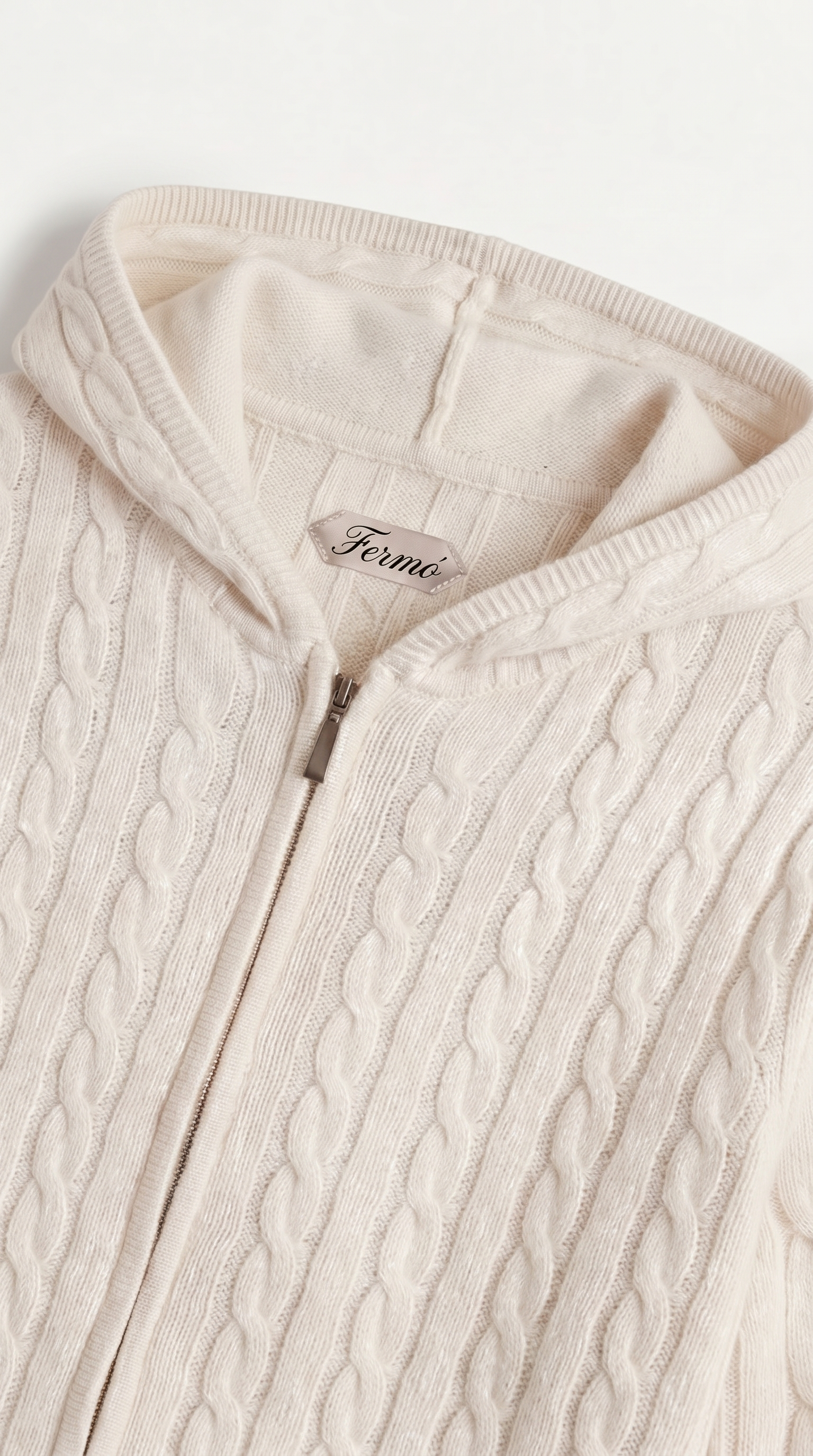 Como Cashmere Hoodie Beige