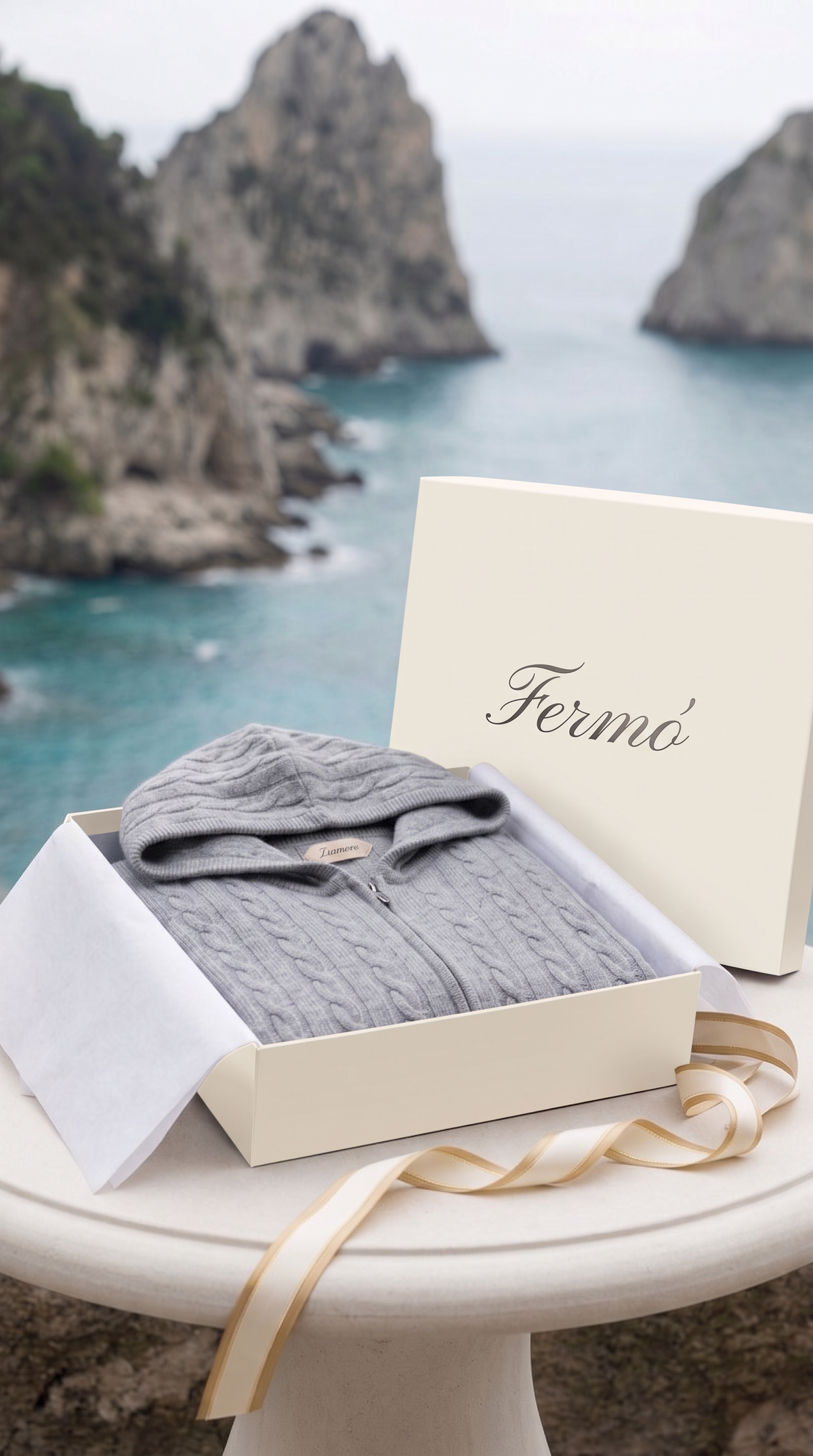 Como Cashmere Hoodie Grey