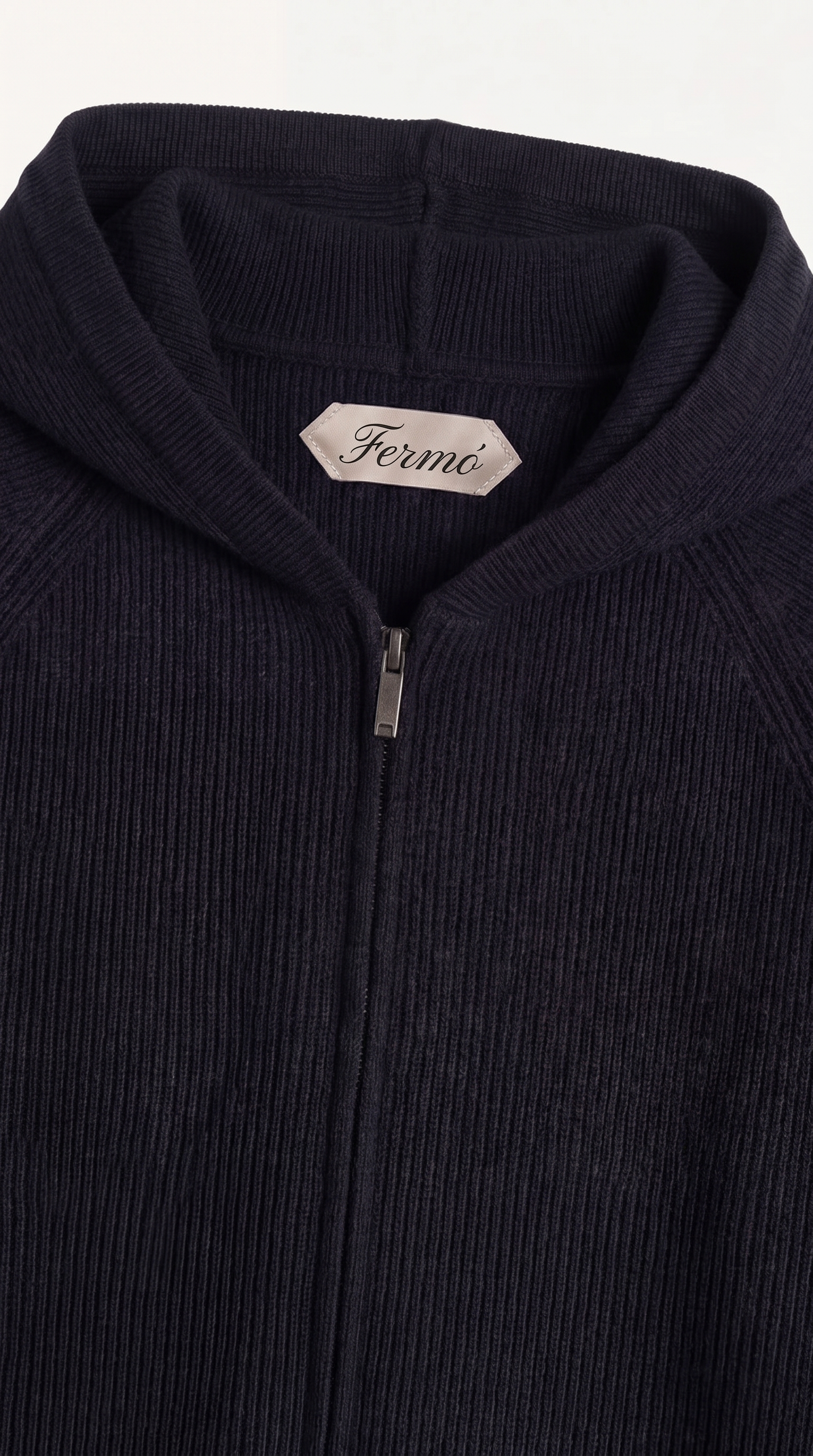 Cortina Cashmere Zip Hoodie Black