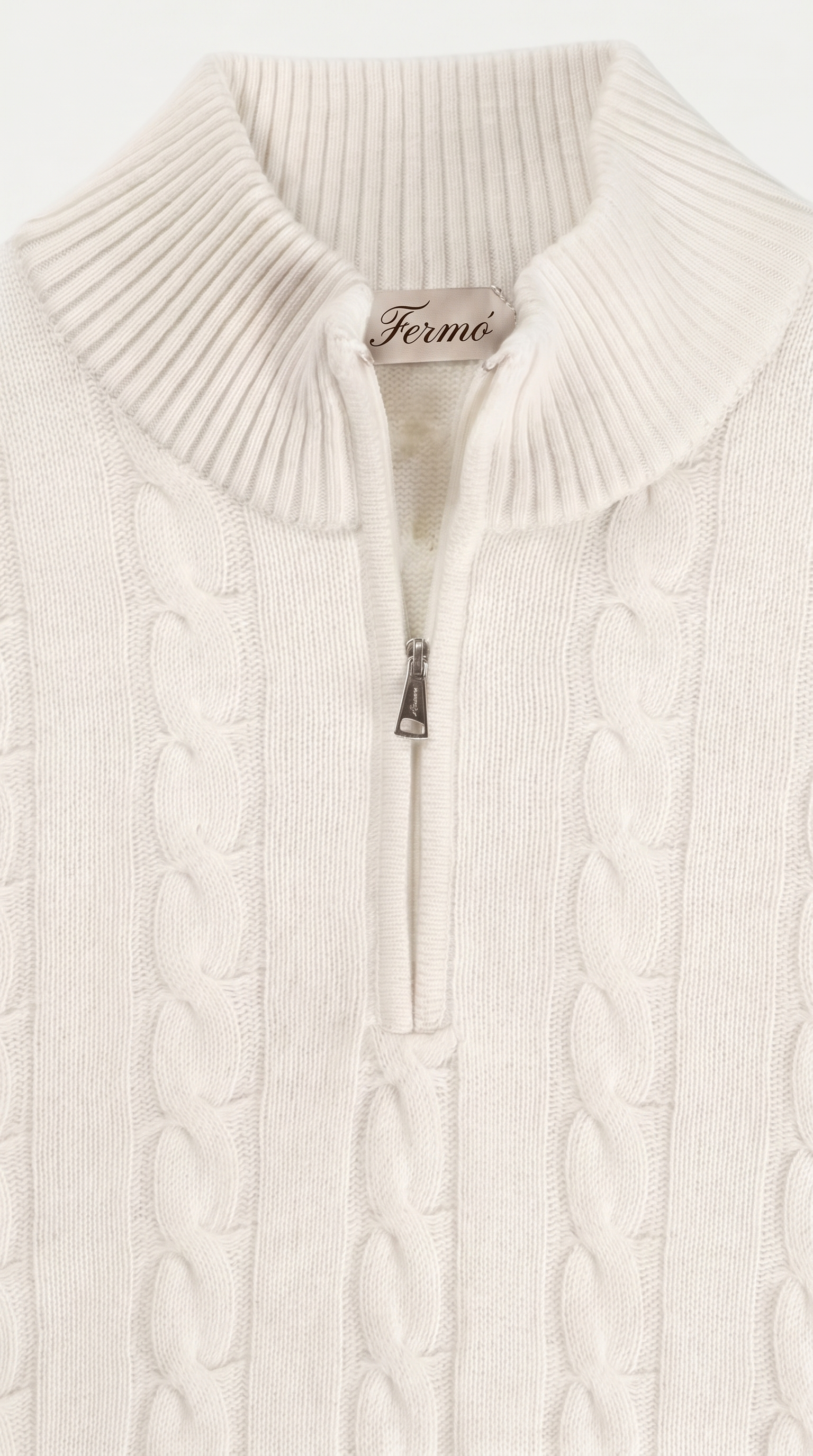 Como Cashmere Quarter Zip Beige