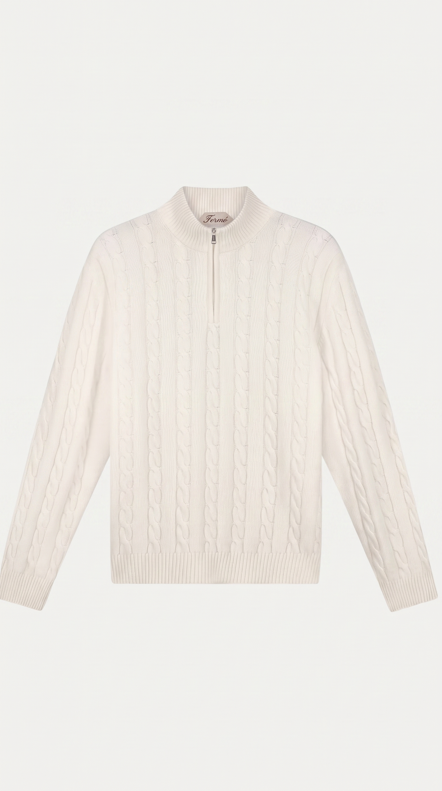 Como Cashmere Quarter Zip Beige